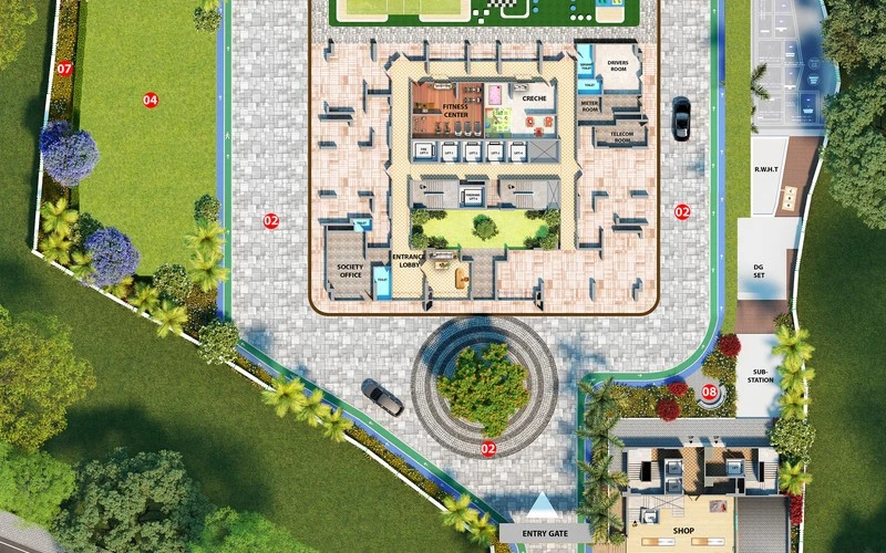 Mayfair Park Street Ground Level Recreational Amenities Kolshet Road